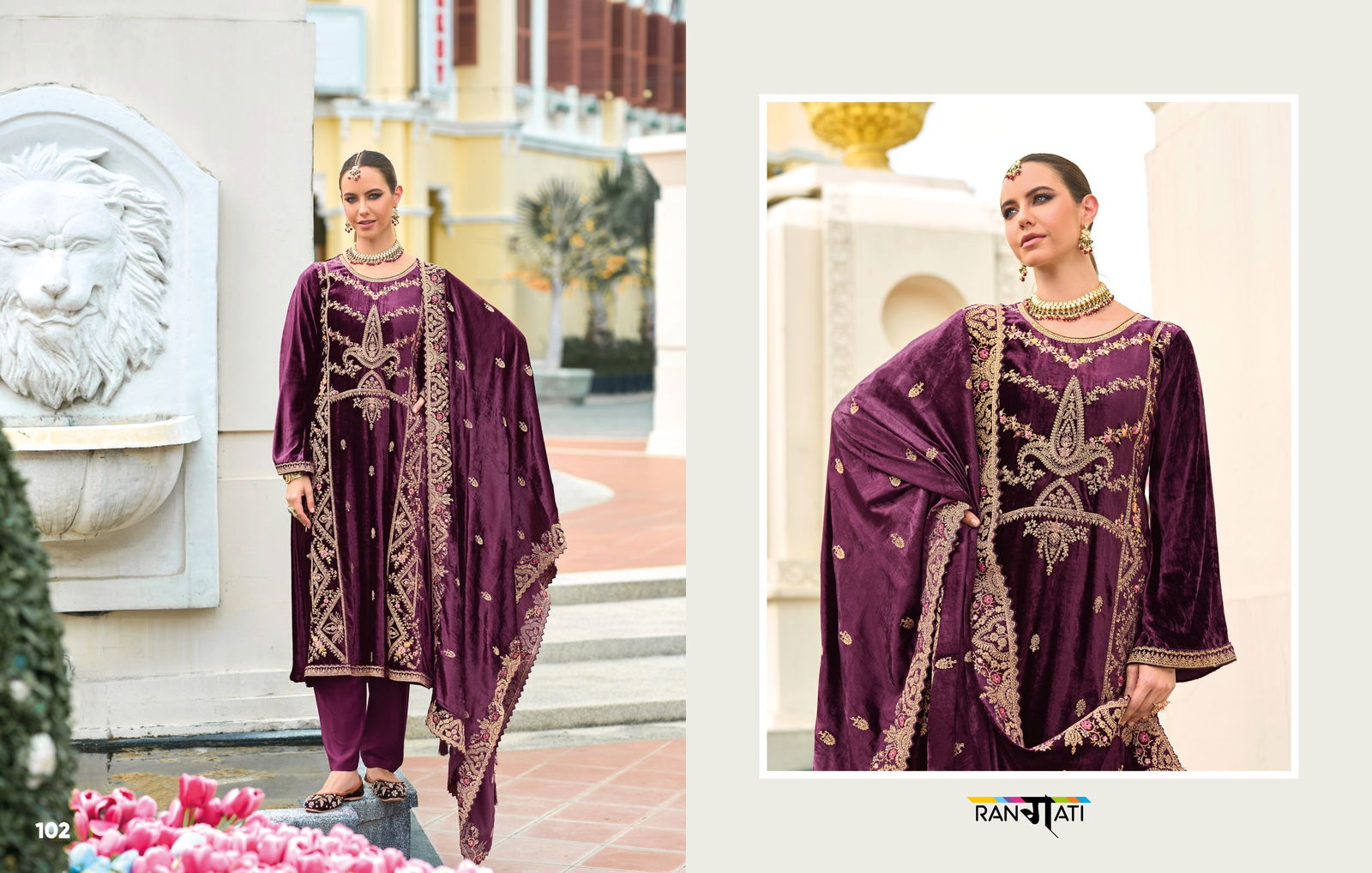 Cartel By Rangati Winter Wear Velvet Embroidery Salwar Kameez Wholesale Shop In Surat
